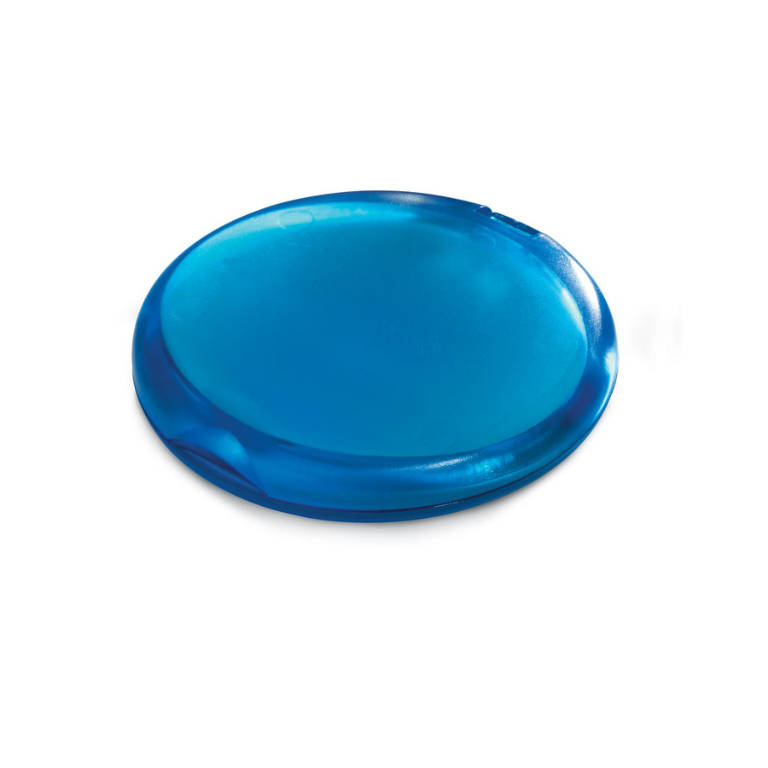 Săpunieră de buzunar plastic  albastru transparent