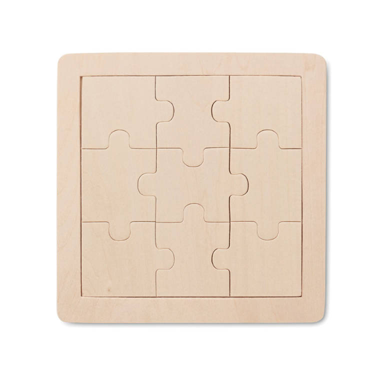 Puzzle din lemn cu 9 piese natural