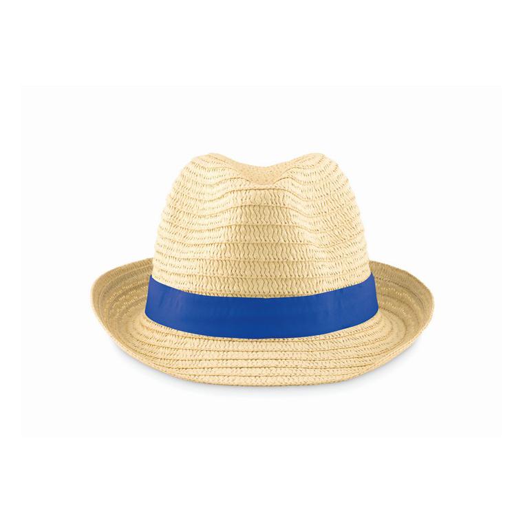 Pălărie din paie naturale BOOGIE Albastru regal