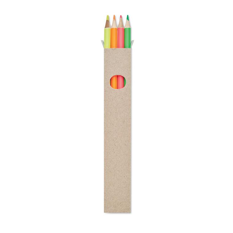 4 creioane tip marker în cutie BOWY Multicolor