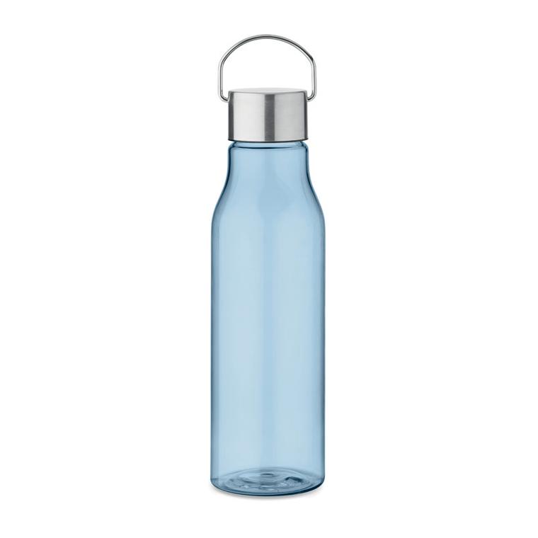 Sticlă RPET cu capac PP 600 ml VERNAL Albastru deschis transparent