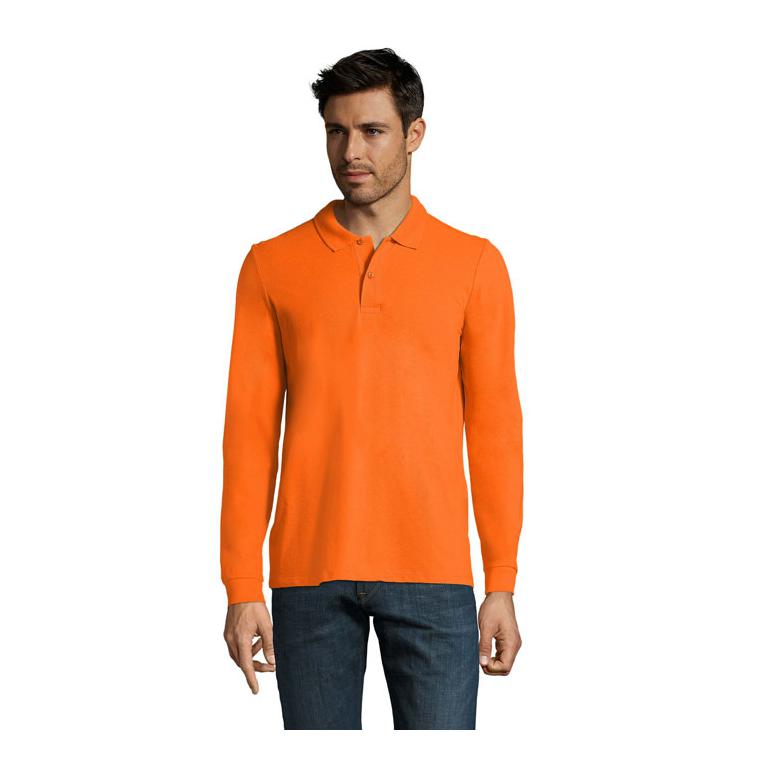 Tricou polo pentru bărbați SOL'S PERFECT LSL 180 Orange 4XL
