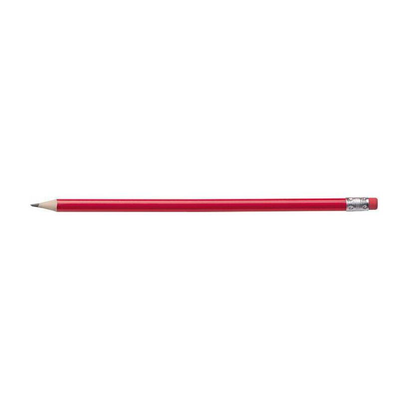 Creion cu radieră Hickory Rosu