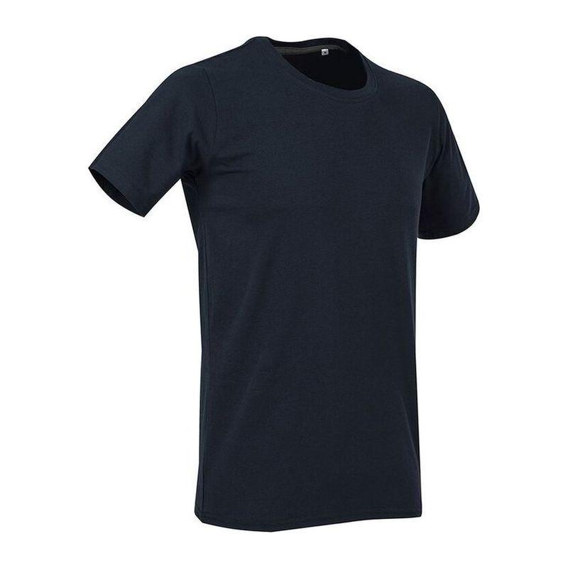 Tricou mânecă scurtă cu guler rotund Clive  Albastru 3XL