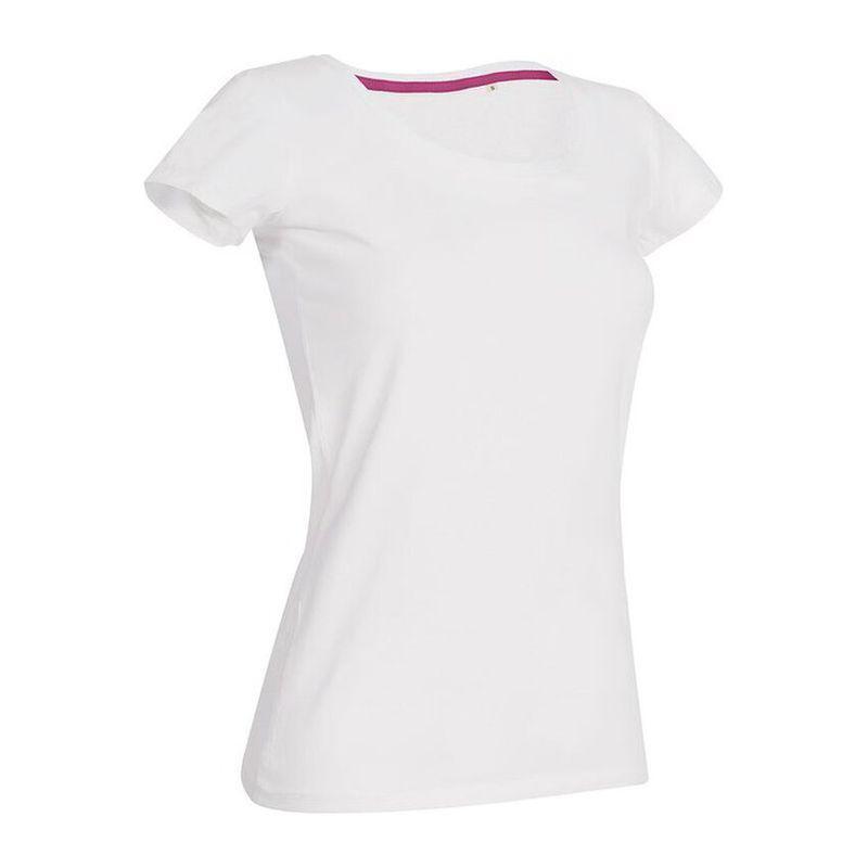 Tricou cu mânecă scurtă pentru femei CLAIRE  alb S