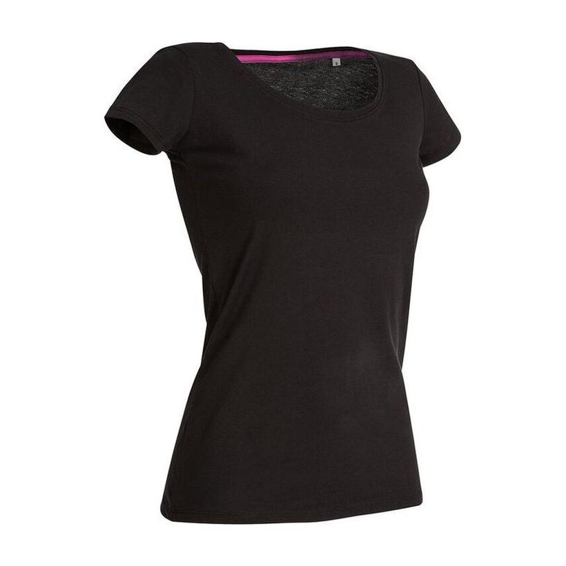 Tricou cu mânecă scurtă pentru femei CLAIRE  Negru XL