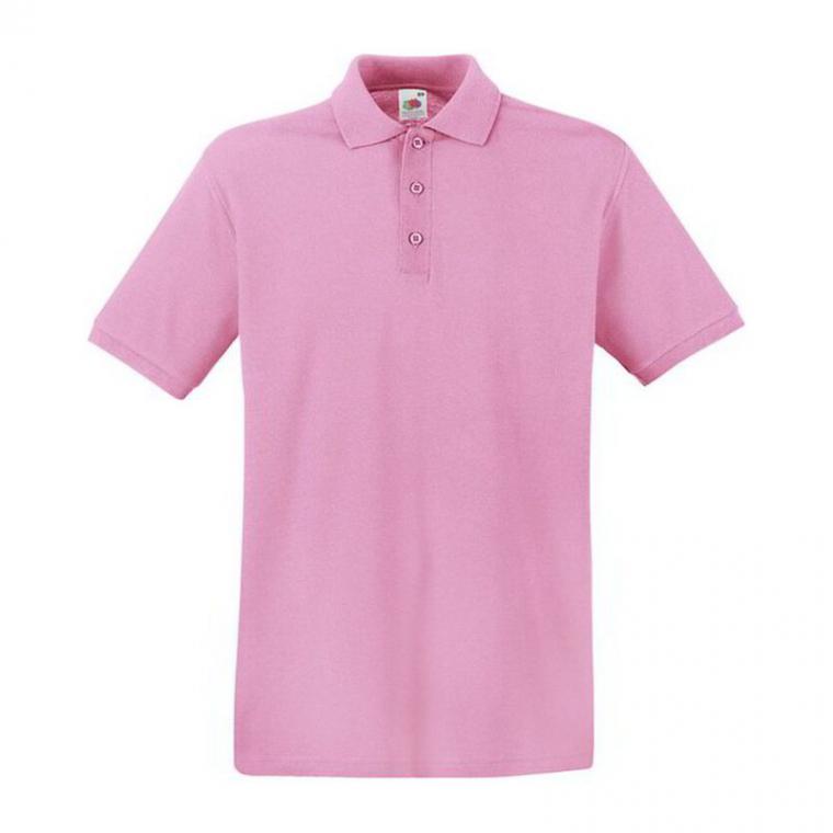 Tricou Polo cu mânecă scurtă pentru bărbați Pique Roz XXL