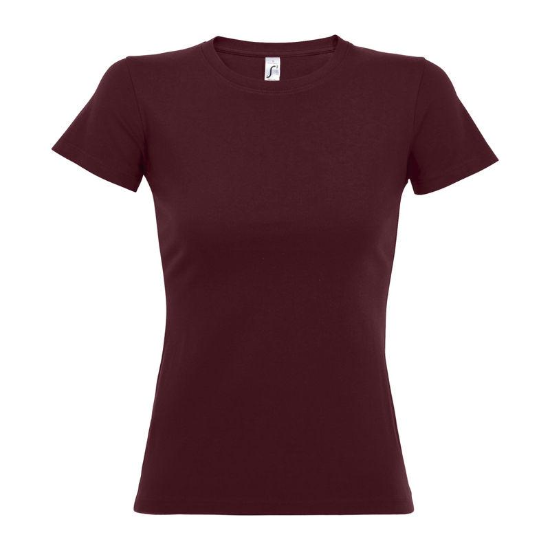 Tricou cu guler rotund pentru femei Solo's Imperial Bordeaux XL