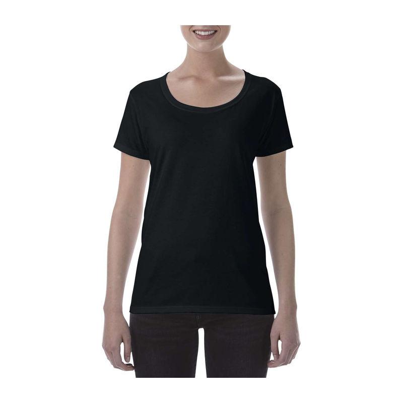 Tricou cu guler larg pentru femei Gildan Softstyle® Negru L