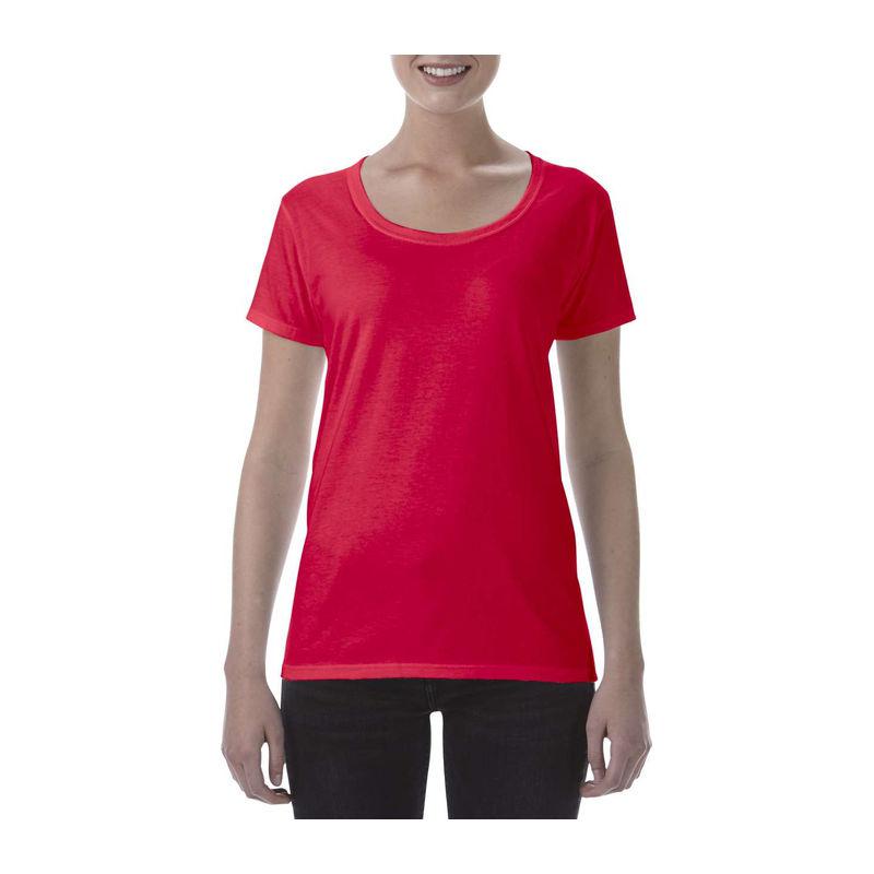 Tricou cu guler larg pentru femei Gildan Softstyle® Rosu XL