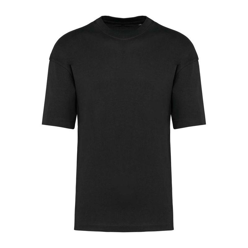 Tricou cu mânecă scurtă unisex croială largă Negru XXL