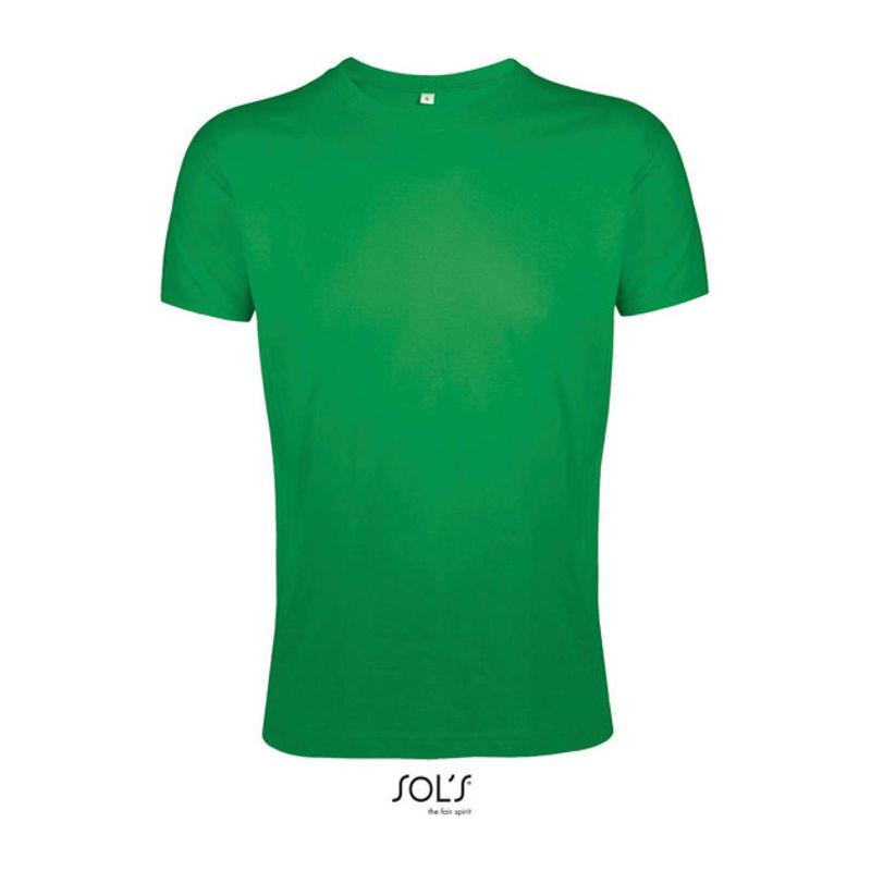Tricou cu guler rotund și croială strâmtă, pentru bărbați, Sol's Regent Fit Verde XXL