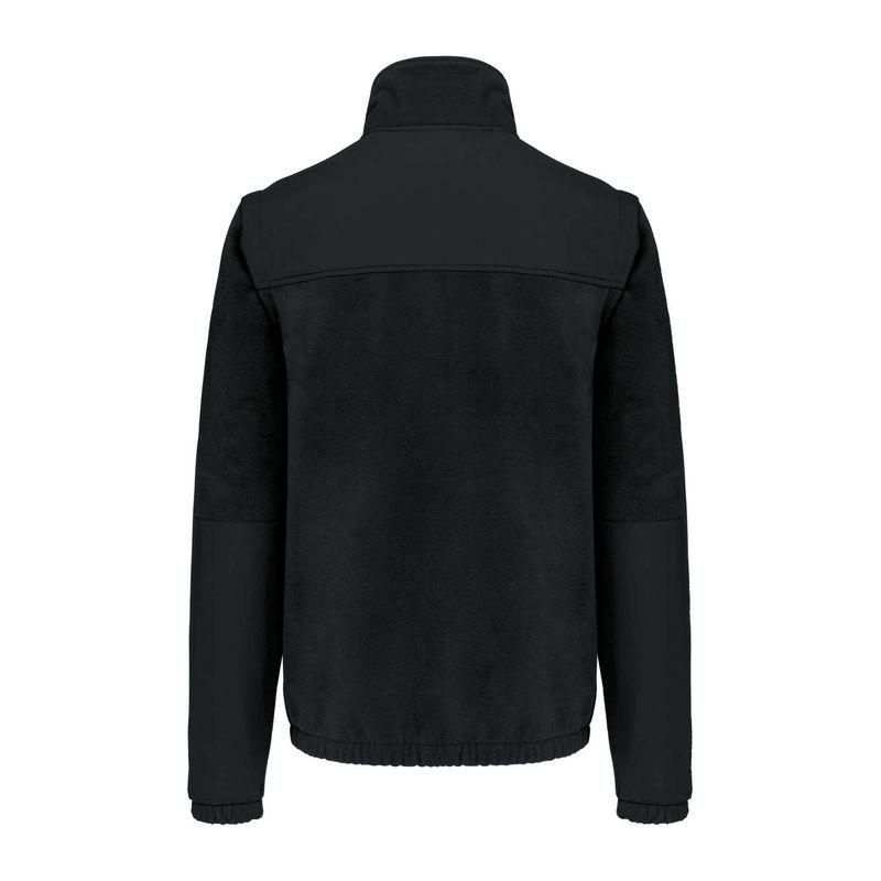 Jachetă de lucru fleece unisex cu mâneci detașabile Negru 4XL