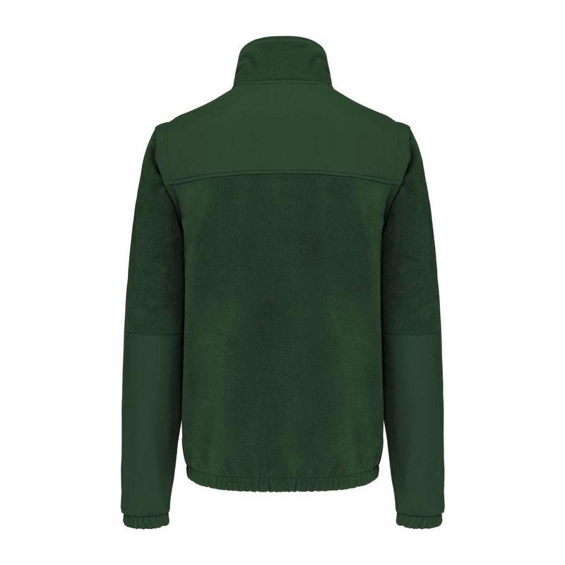 Jachetă de lucru fleece unisex cu mâneci detașabile Verde 4XL