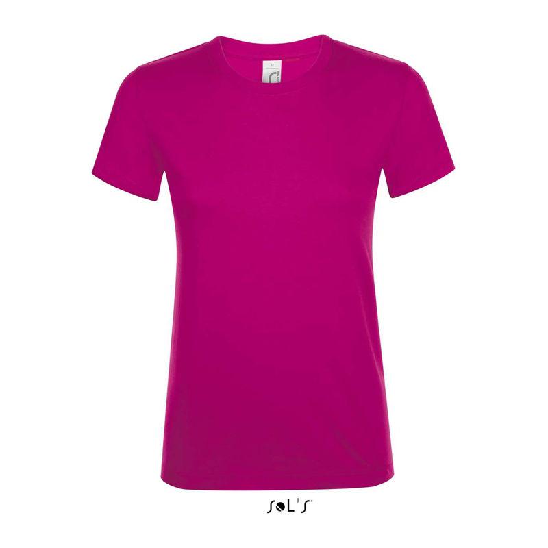 Tricou cu guler rotund, pentru femei, Sol's Regent Roz XL