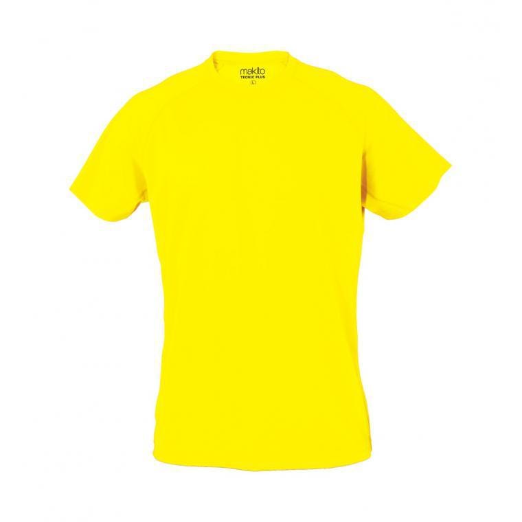 Tricou adulți Tecnic Plus T galben fosforescent L
