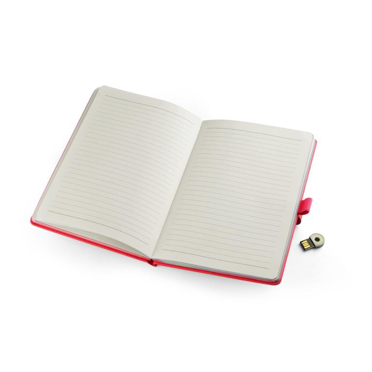 Notebook MIND cu Stick USB 16 GB, A5 Roșu