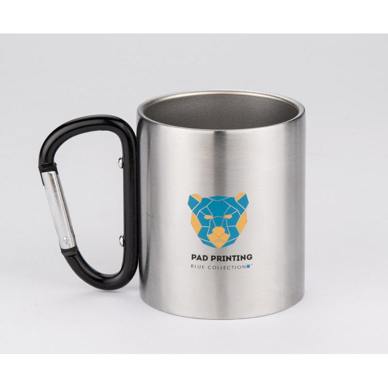Mug with carabiner CAMPIC 200 ml Negru