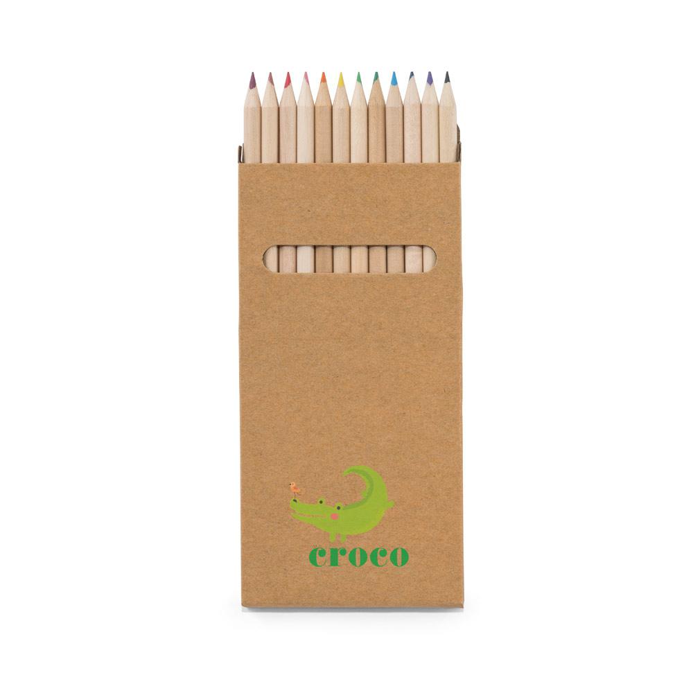 CROCO. Cutie 12 creioane colorate Natural