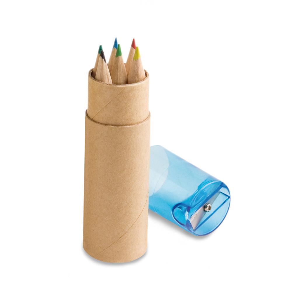 ROLS. Cutie cu 6 creioane colorate Albastru