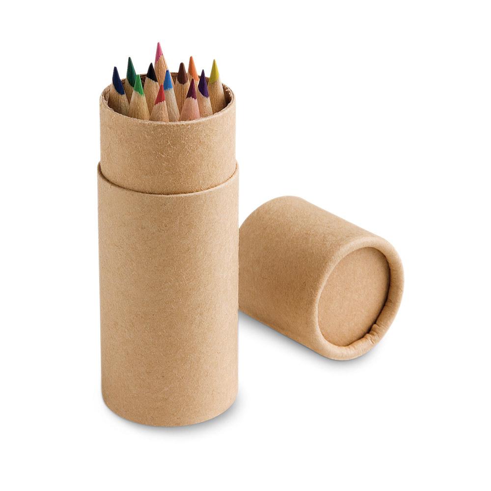 CYLINDER. Cutie 12 creioane colorate Natural