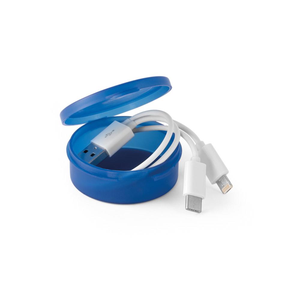 EMMY. Cablu USB 3 în 1 Albastru Royal