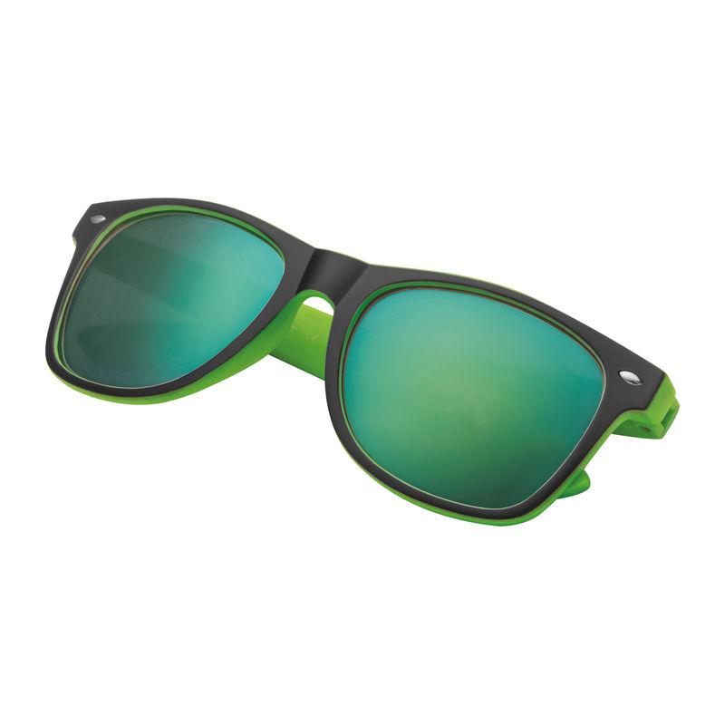 Ochelari de soare bicolor cu lentile oglindite Verde