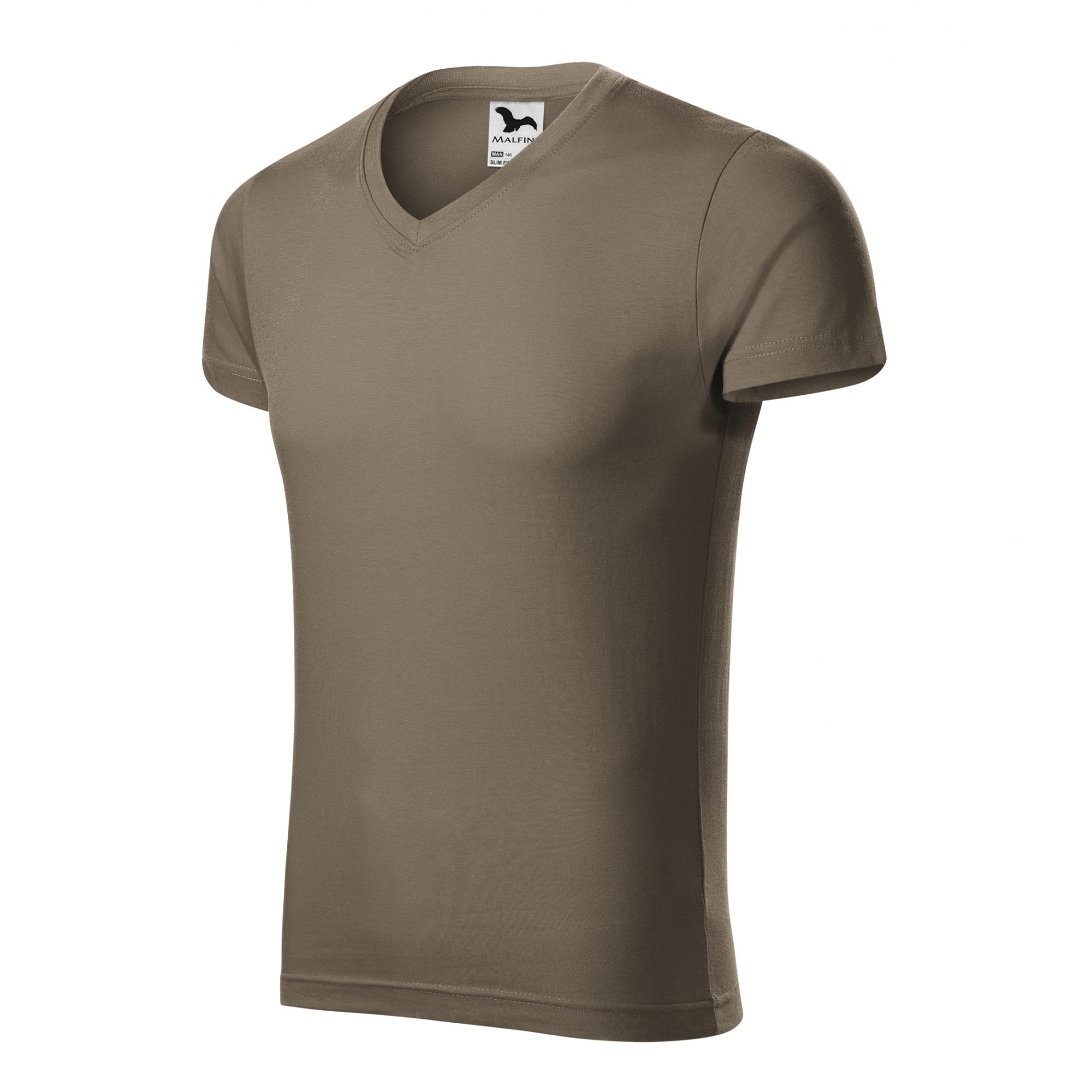 Tricou pentru bărbaţi Slim Fit V-neck 146 Army XXL