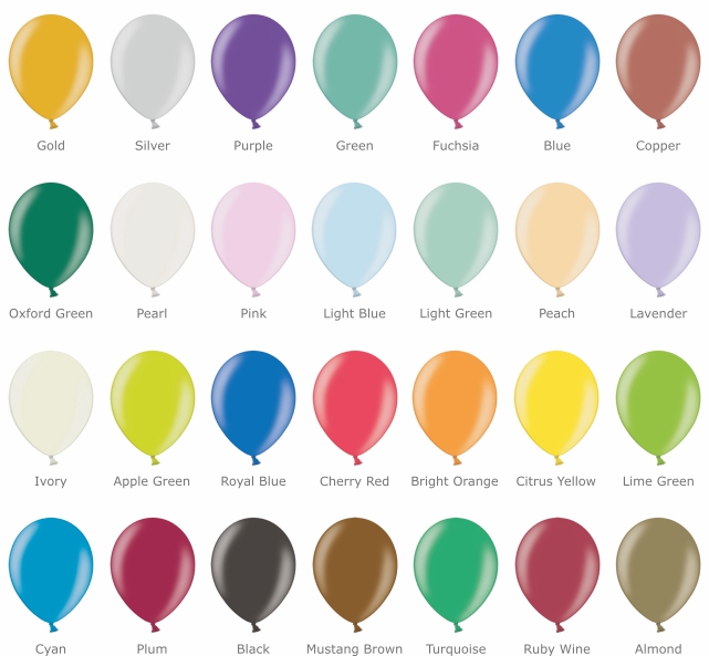 Culori baloane metallic