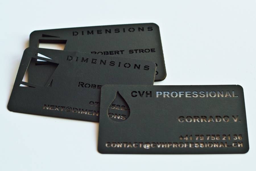 Cărți de vizită decupate laser