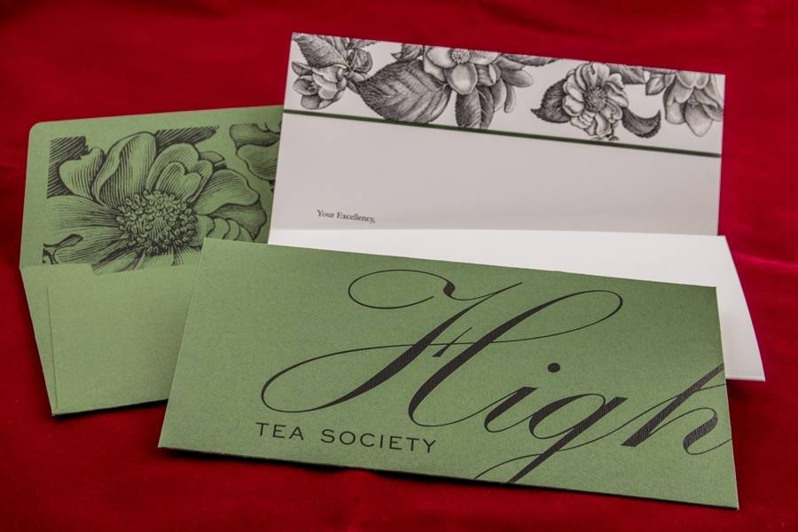 Invitație & plic Tea Society