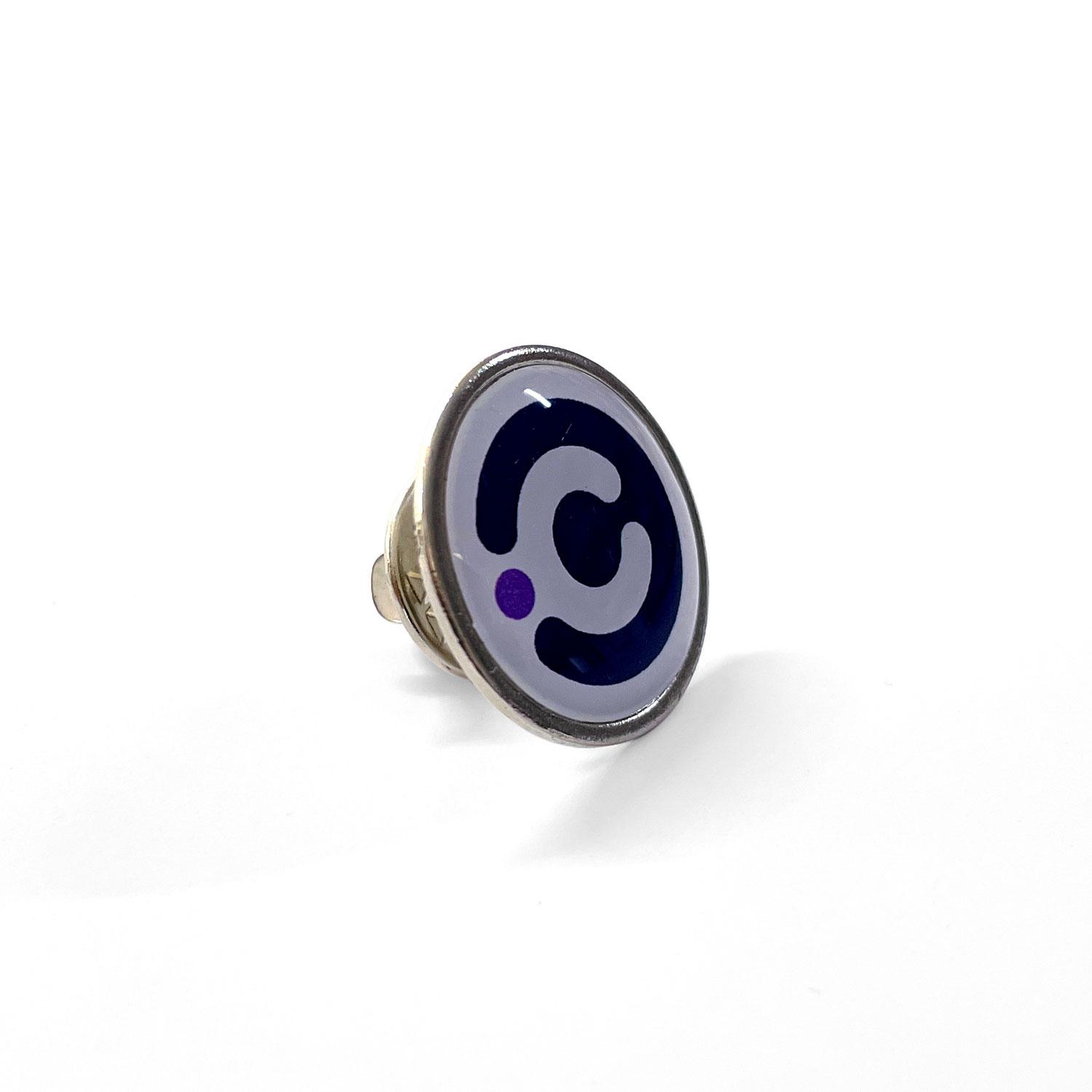 Insigne metalice cu lentilă rășină Argintiu Rotund - Ø 20 mm
