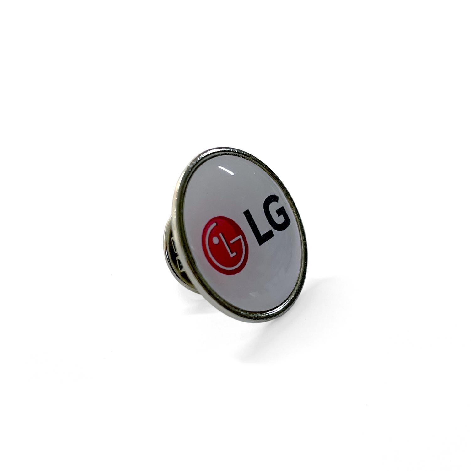 Insigne metalice cu lentilă rășină Argintiu Rotund - Ø 20 mm