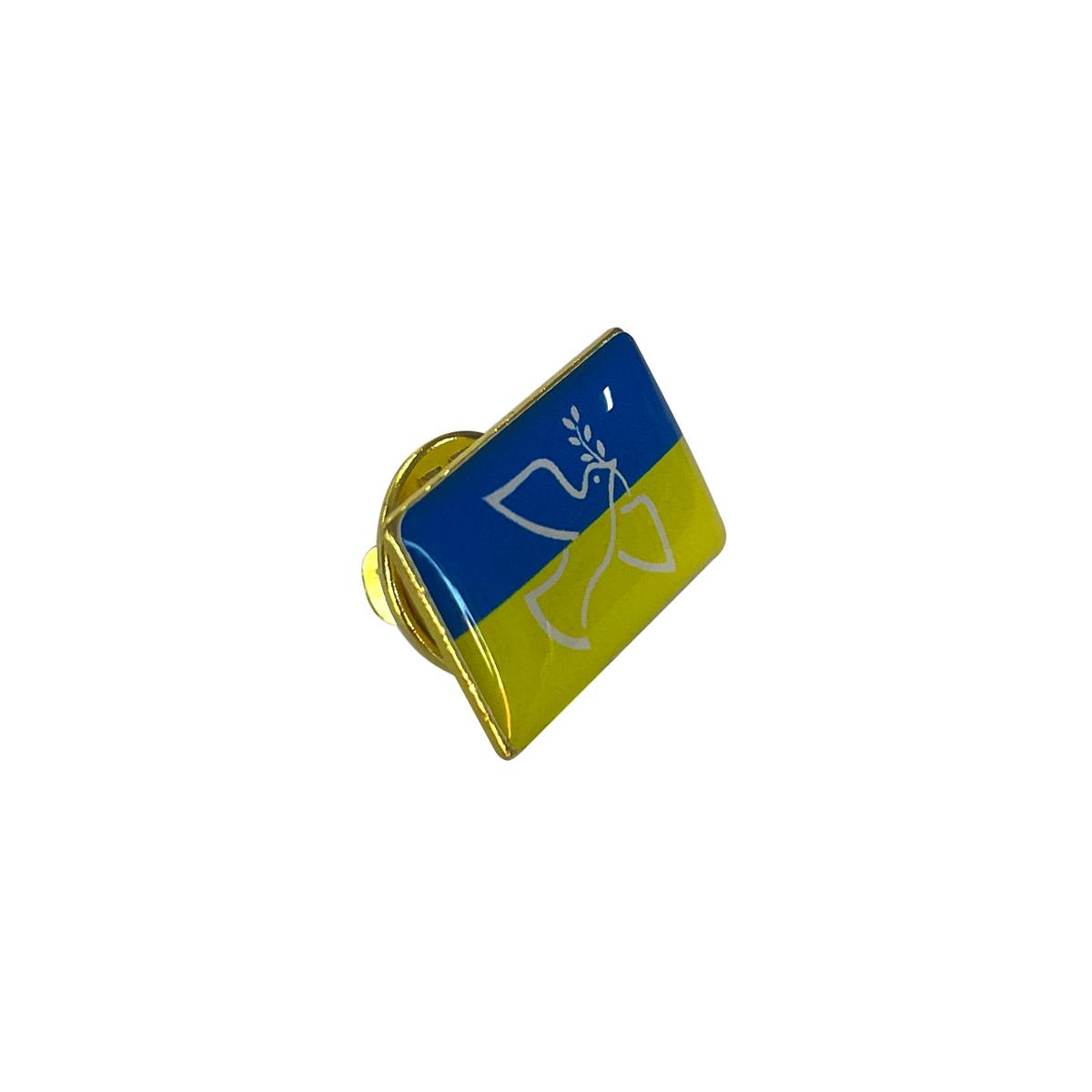 Insigne metalice cu lentilă rășină Auriu Dreptunghiular - 12 x 18 mm