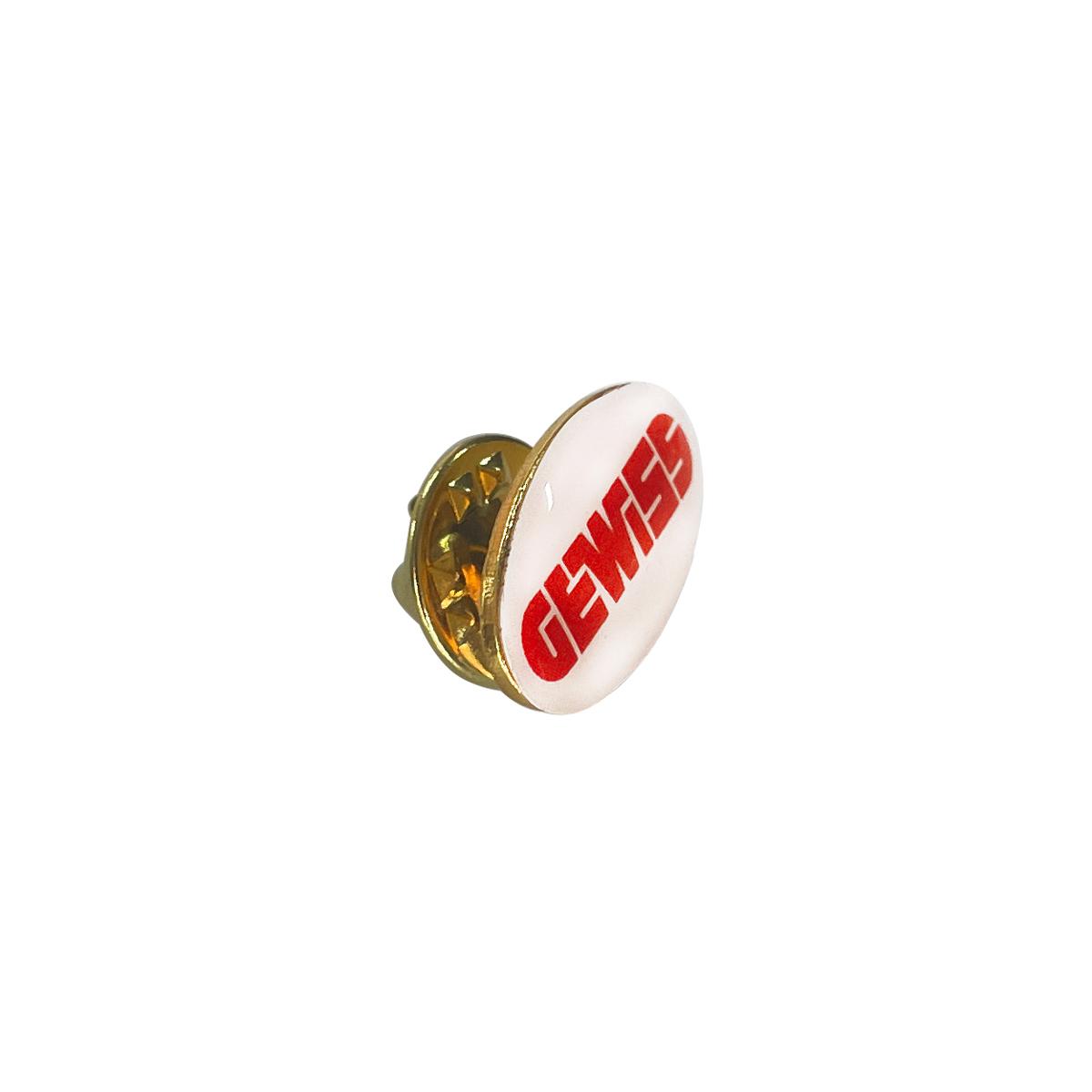 Insigne metalice cu lentilă rășină Auriu Oval - 20 x 11 mm