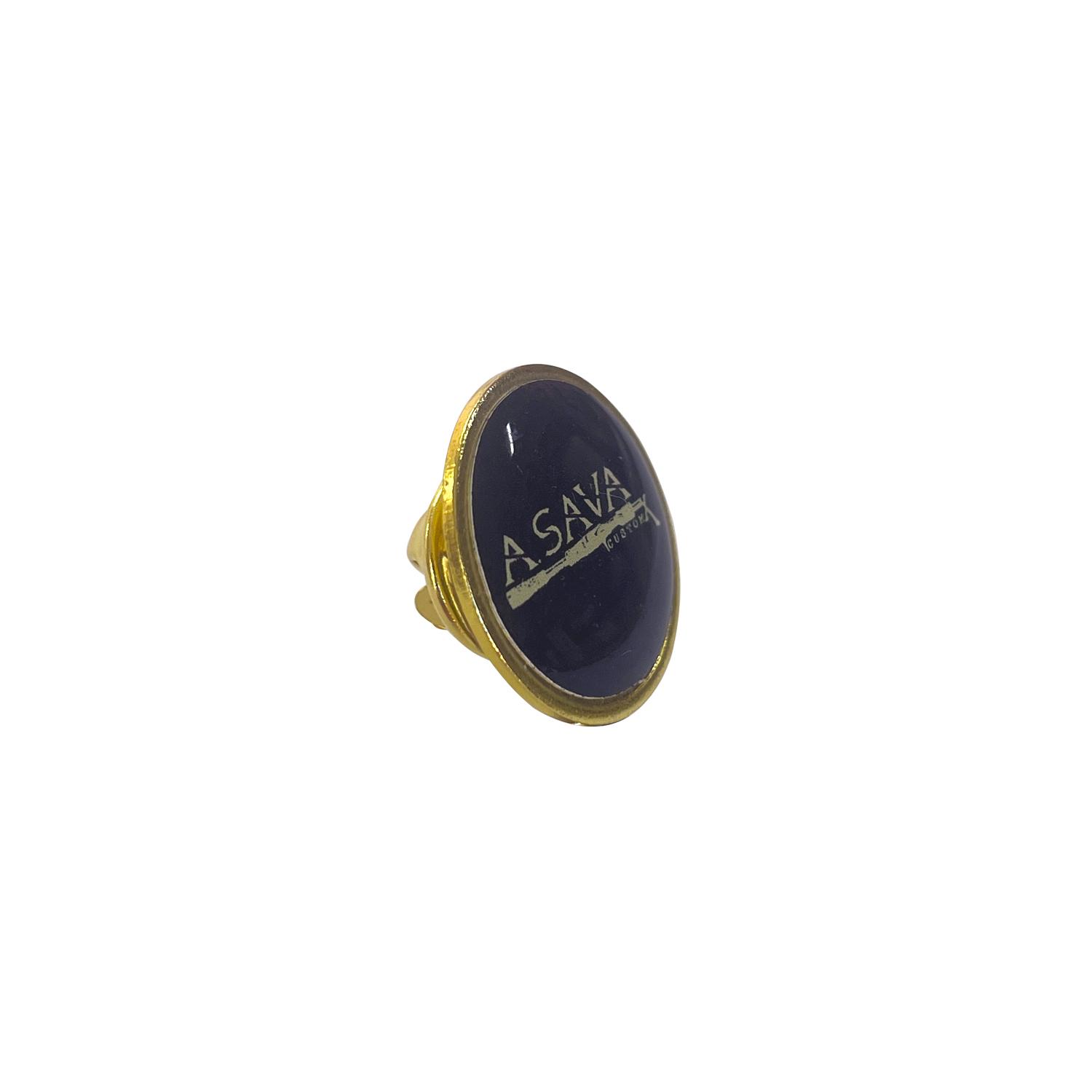 Insigne metalice cu lentilă rășină Auriu Rotund - Ø 20 mm