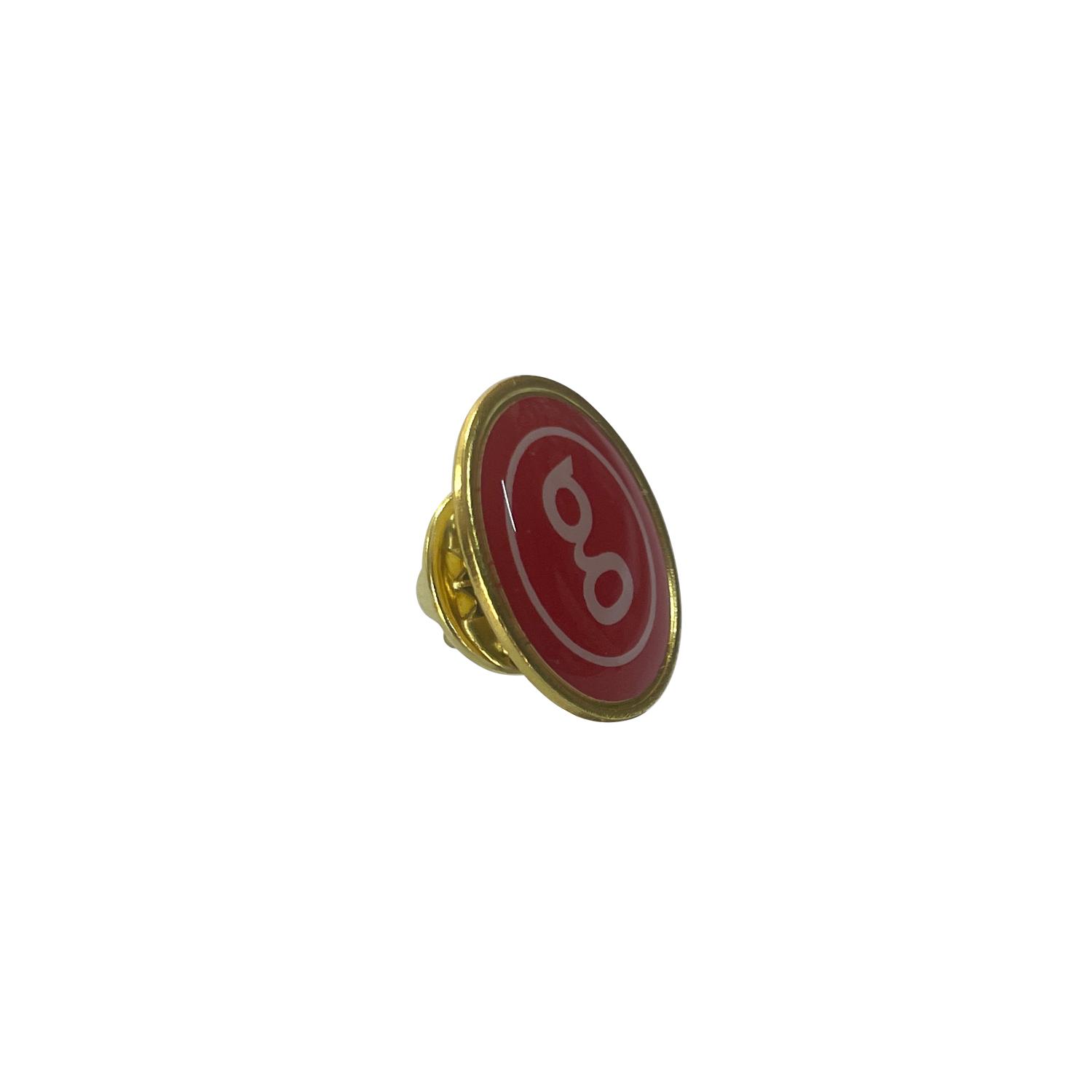 Insigne metalice cu lentilă rășină Auriu Rotund - Ø 20 mm