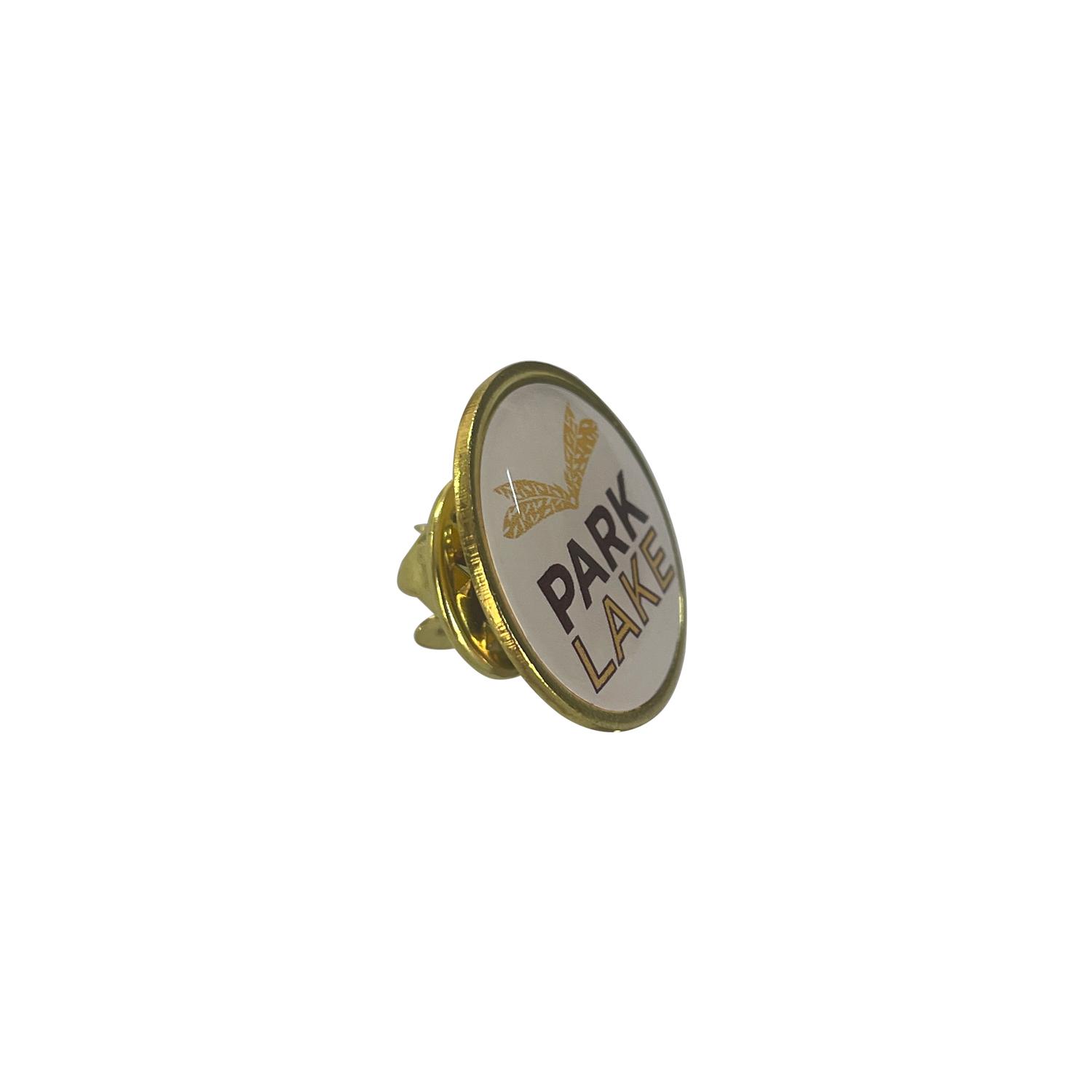 Insigne metalice cu lentilă rășină Auriu Rotund - Ø 20 mm