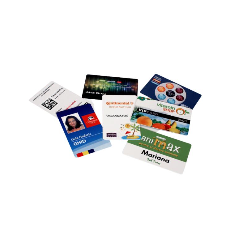 Ecusoane imprimate pe card plastic 