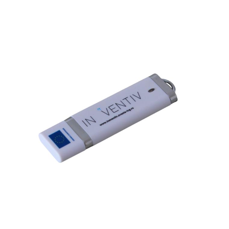 Stickuri USB clasice personalizate alb 8 GB