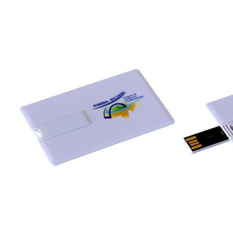 Stickuri USB card personalizate alb 8 GB