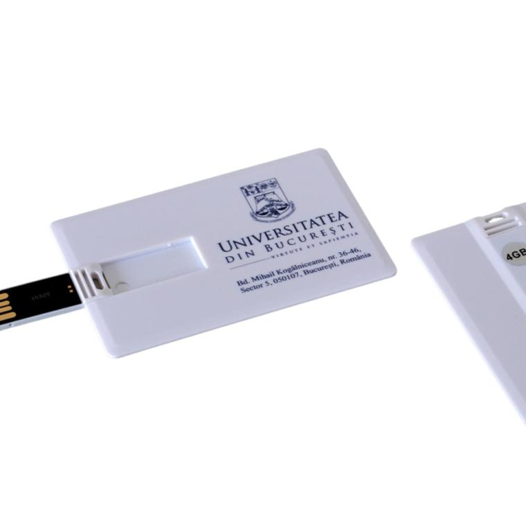 Stickuri USB card personalizate alb 8 GB