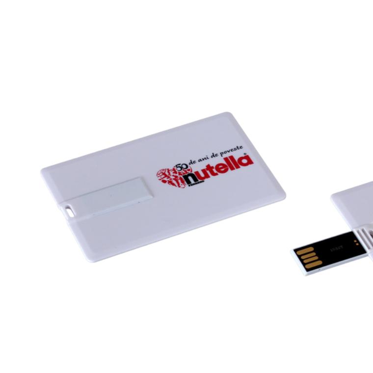Stickuri USB card personalizate alb 8 GB
