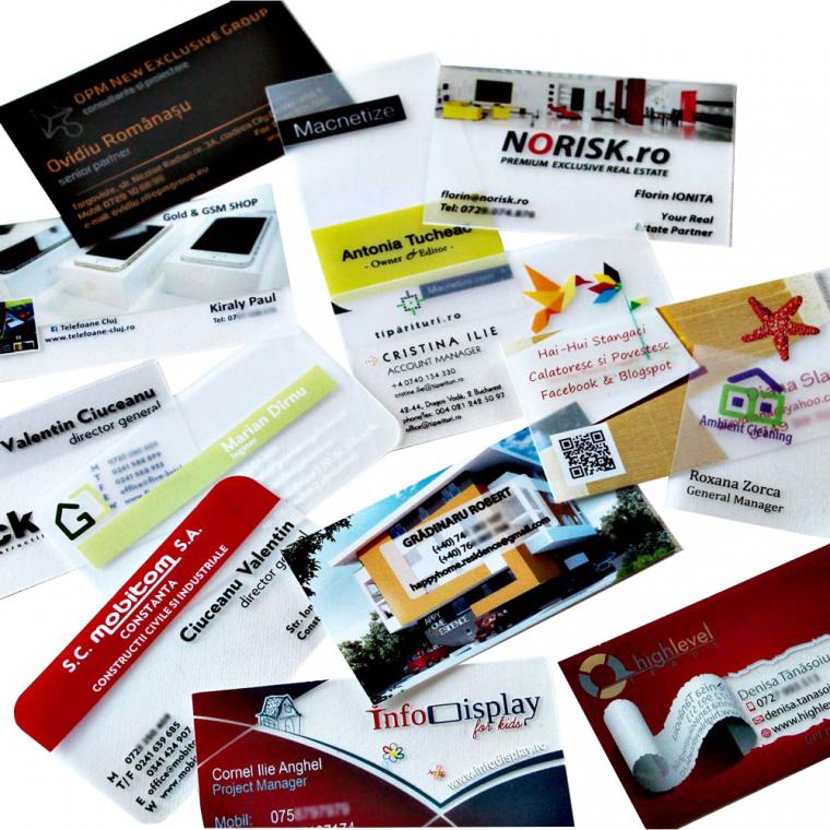 Cărți de vizită din plastic