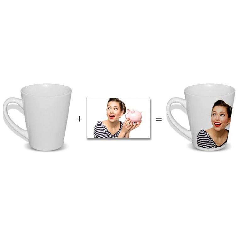 Căni personalizate Conică Albă