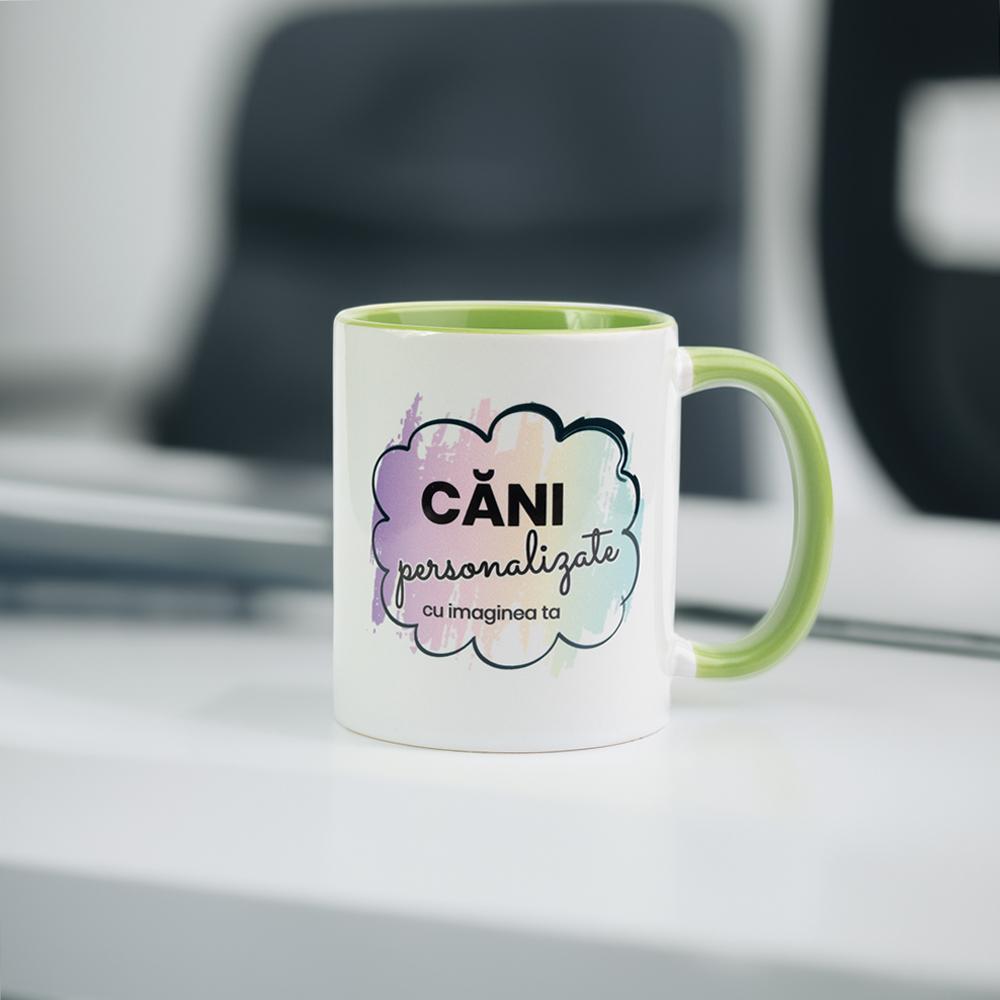 Căni personalizate Conică Albă