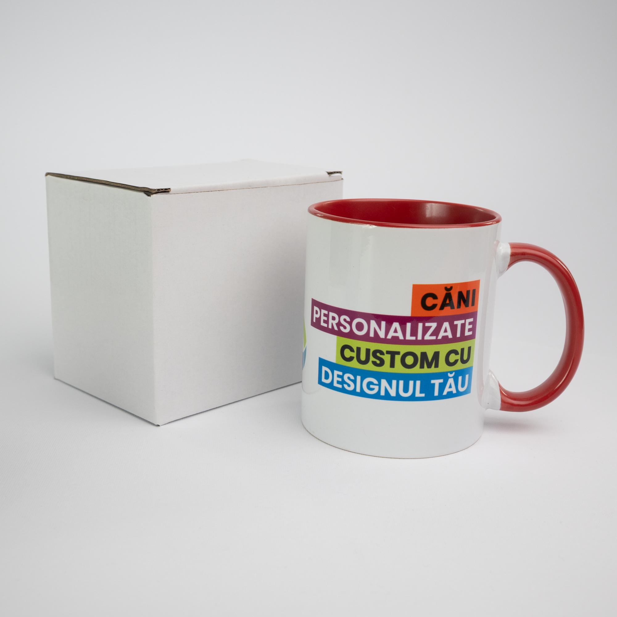 Căni personalizate Conică Albă