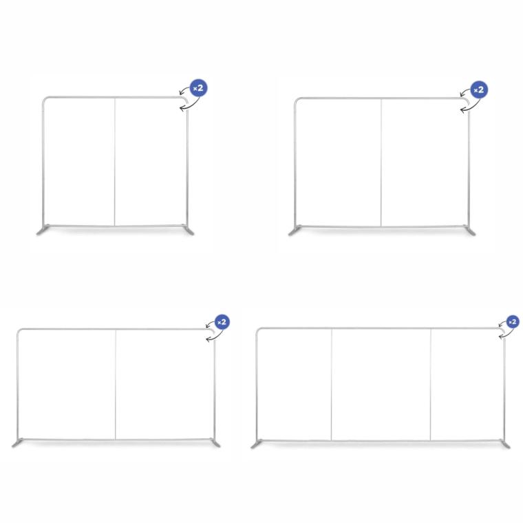 Sistem de expunere tip pop-up textil - DREPT 300 x 230 cm