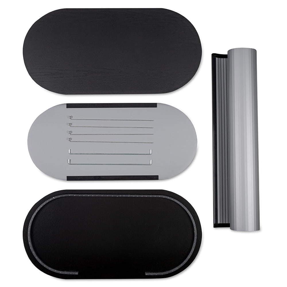 Masă sampling - promo desk, info desk, pop-up counter Promo 1 cu raft - oval