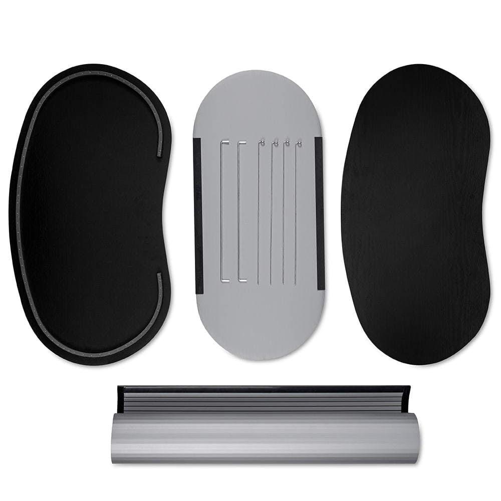 Masă sampling - promo desk, info desk, pop-up counter Promo 2 cu raft - formă „rinichi”